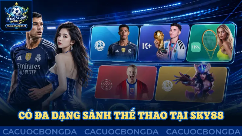 Có đa dạng sảnh thể thao tại sân chơi Sky88