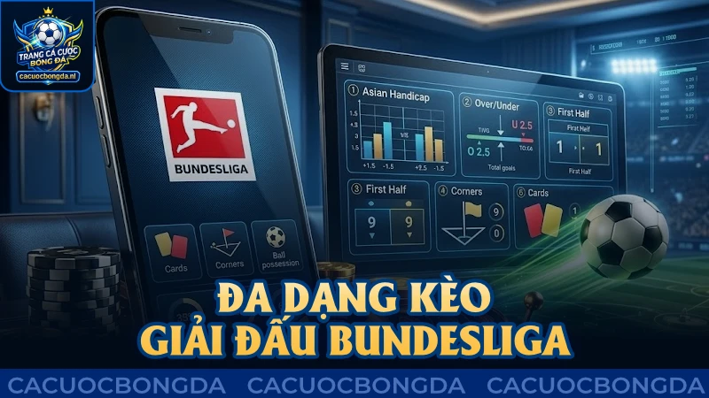 Đa dạng kèo cho giải đấu Bundesliga