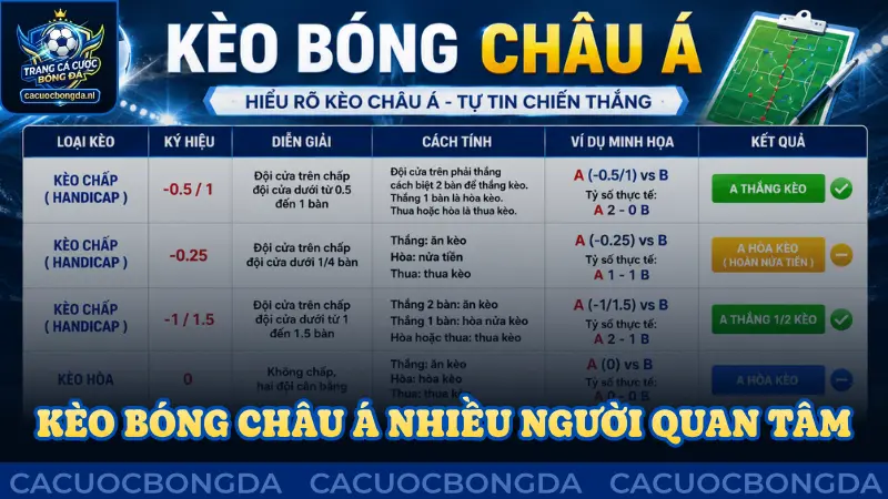 Kèo bóng châu Á được nhiều người quan tâm 