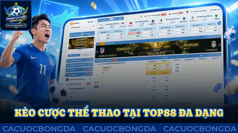 Kèo cược thể thao tại Top88 đa dạng, linh hoạt