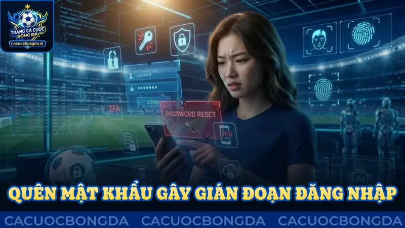 Quên mật khẩu sẽ khiến việc đăng nhập gián đoạn