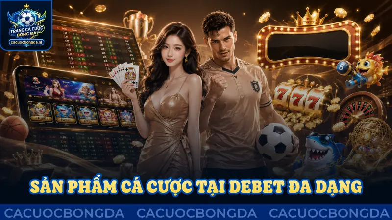 Sản phẩm cá cược tại Debet đa dạng, thú vị