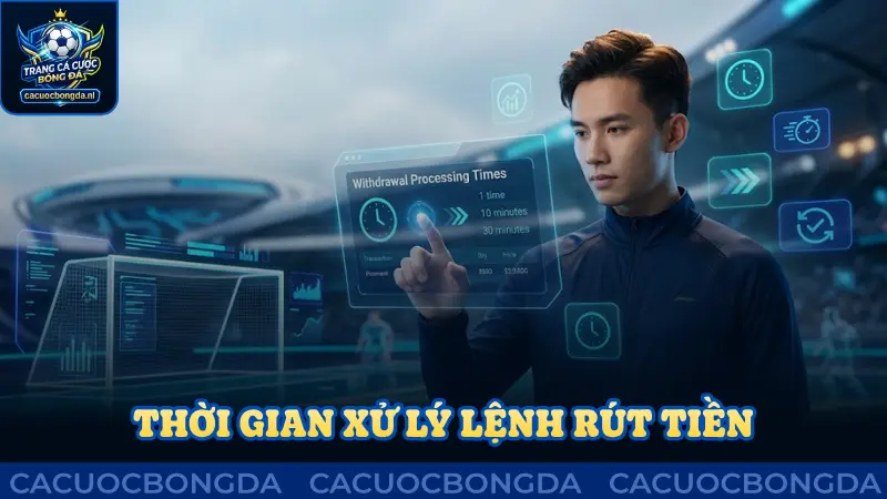 Thời gian xử lý lệnh rút tiền theo mốc giờ