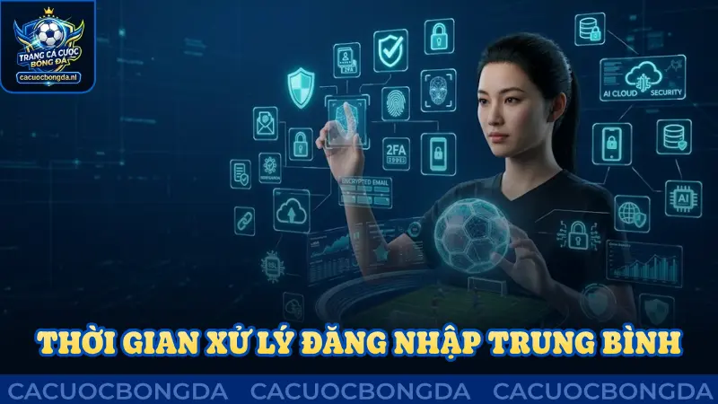 Thời gian xử lý thao tác đăng nhập trung bình