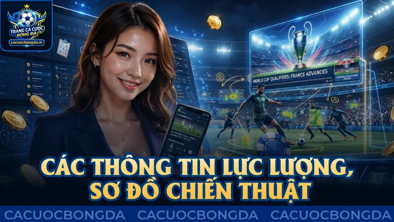 Các thông tin lực lượng, sơ đồ chiến thuật được quan tâm