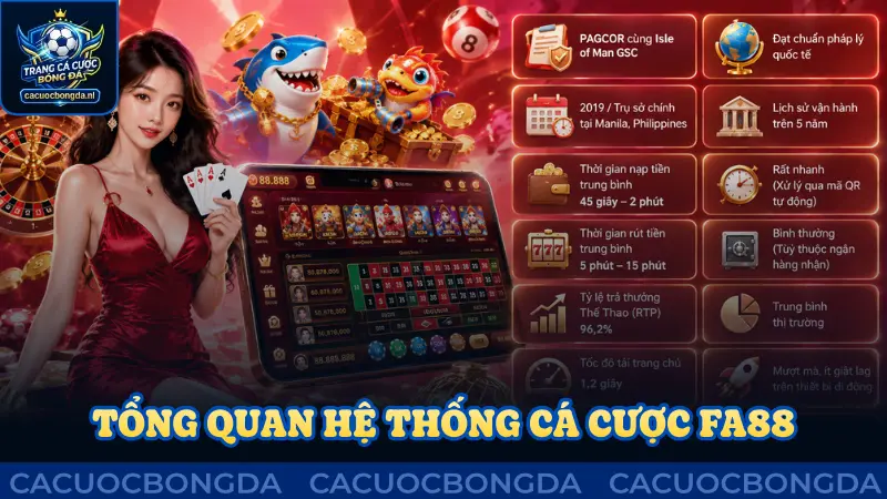 Tổng quan chỉ số vận hành hệ thống cá cược Fa88