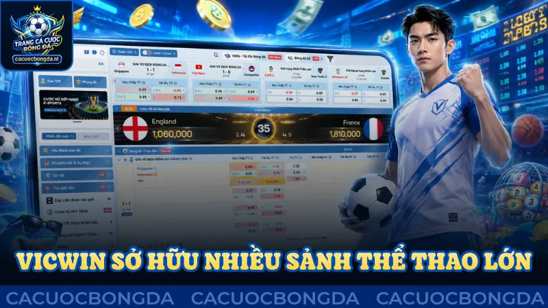 Vicwin sở hữu nhiều sảnh thể thao danh tiếng